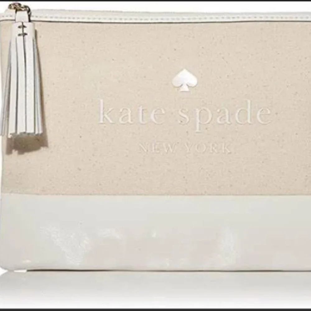 kate spade new york – ash street logo large tassel clutch NATURAL / One Size